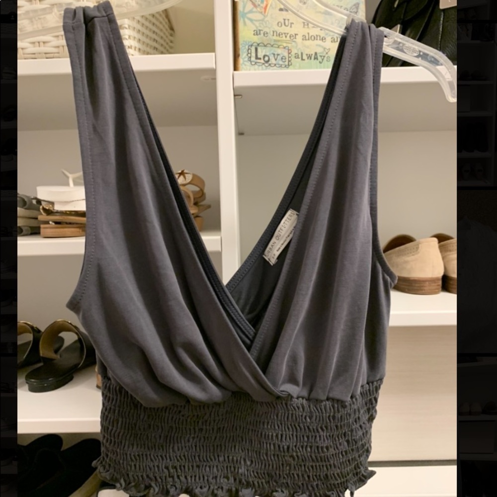 Urban Outfitters cropped plunging v-neck top